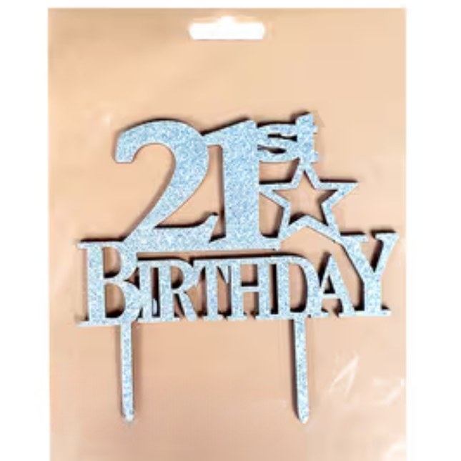 21st Birthday Cake Topper