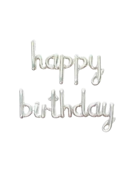 Happy Birthday Foil Balloon in Cursive