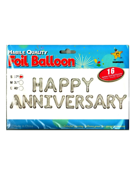 Happy Anniversary Foil Balloon 16''