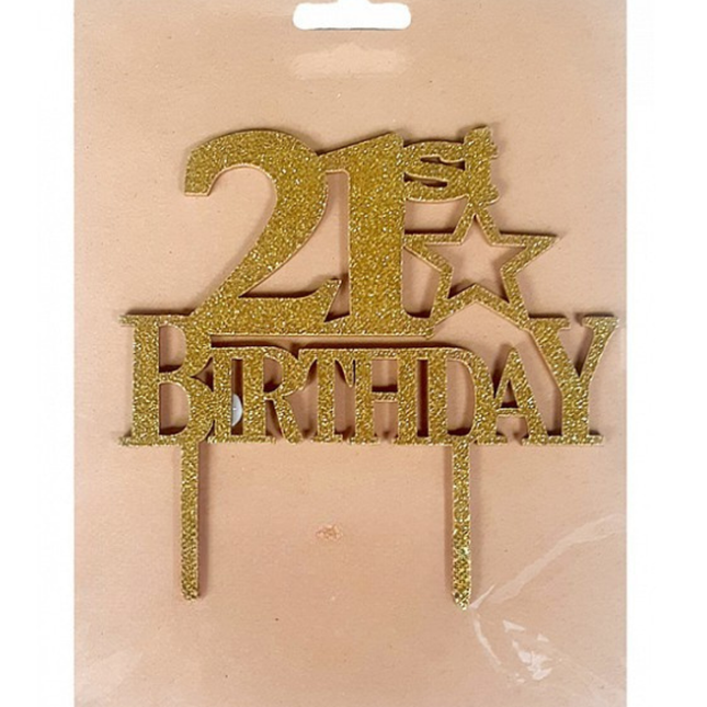 21st Birthday Cake Topper