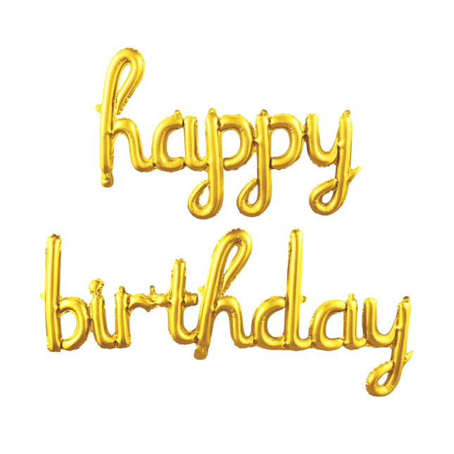 Happy Birthday Foil Balloon in Cursive