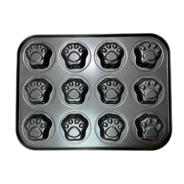 12 Cup Dog / Cat Paw Shaped Baking Pan