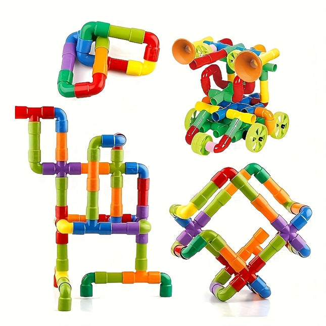 Pipe-shaped Interlocking Building Blocks