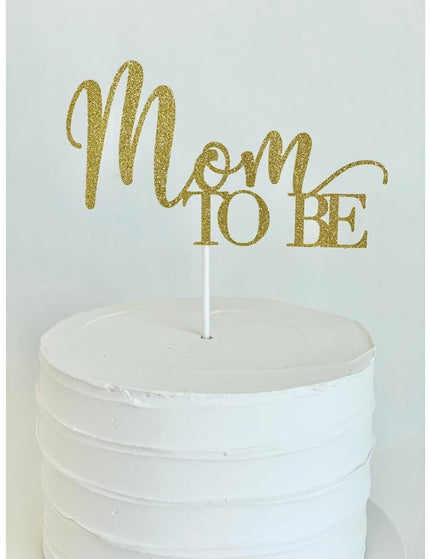 Wooden Baby Shower/ mom to be Cake Toppers