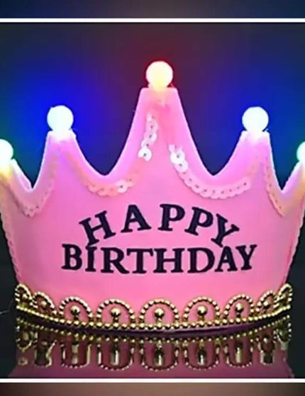 Happy Birthday Crown with Led Lights