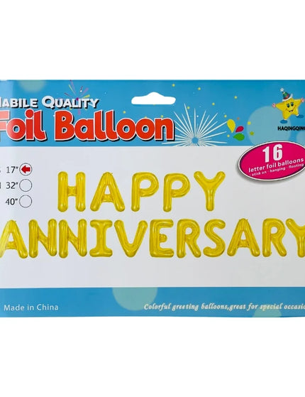 Happy Anniversary Foil Balloon 16''