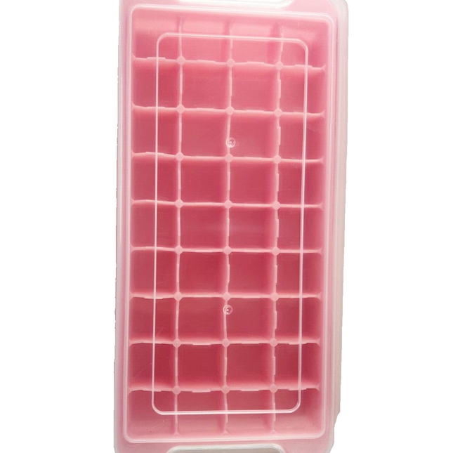 Silicone Ice Cube Tray with Plastic Cover
