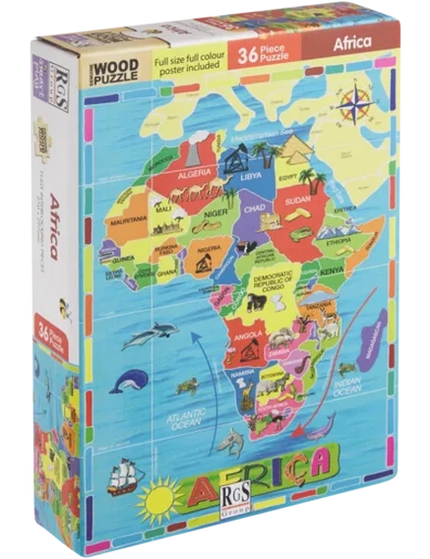 RGS Group Wooden Africa Map Puzzle 36 Piece