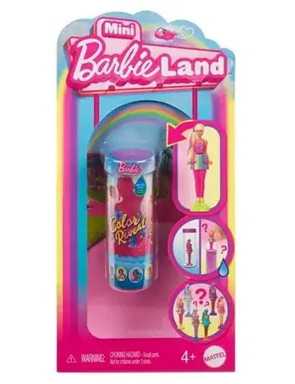 Barbie Mini BarbieLand Color Reveal Dolls 1.5-inch Doll with Surprise Unboxing, Water Reveal (Styles May Vary)