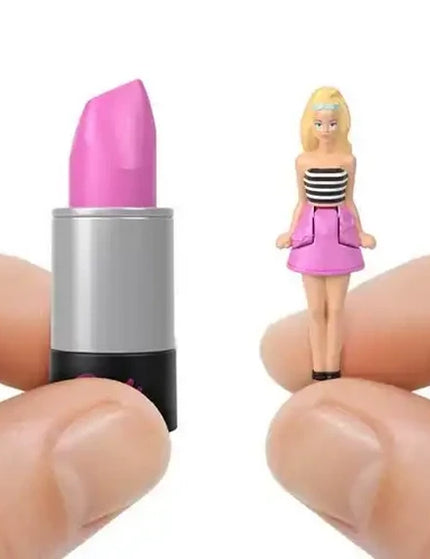 Barbie Mini BarbieLand Fashionistas Dolls, 1.5-inch Mini Dolls in Lipstick Tube, Surprise Reveal (Styles May Vary)