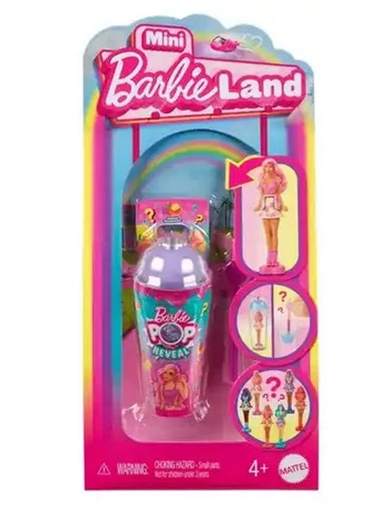 Barbie Mini BarbieLand Pop Reveal Dolls, 1.5-inch Mini Doll with Surprise Reveal & Sensory Play Piece (Styles May Vary)