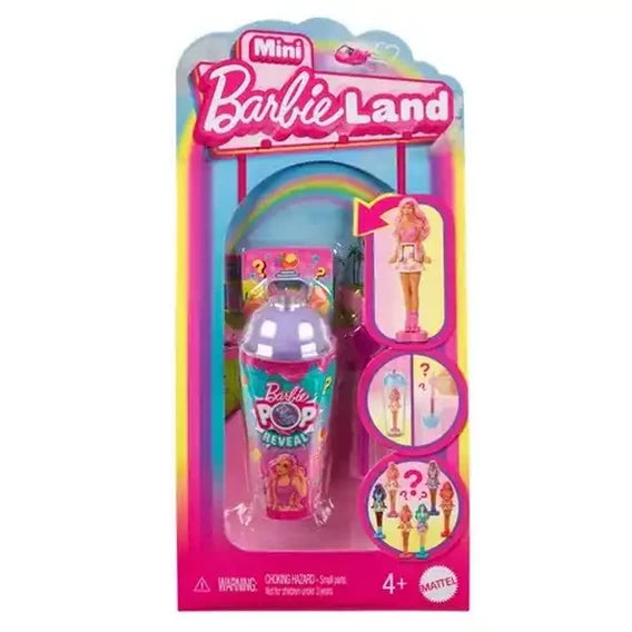 Barbie Mini BarbieLand Pop Reveal Dolls, 1.5-inch Mini Doll with Surprise Reveal & Sensory Play Piece (Styles May Vary)