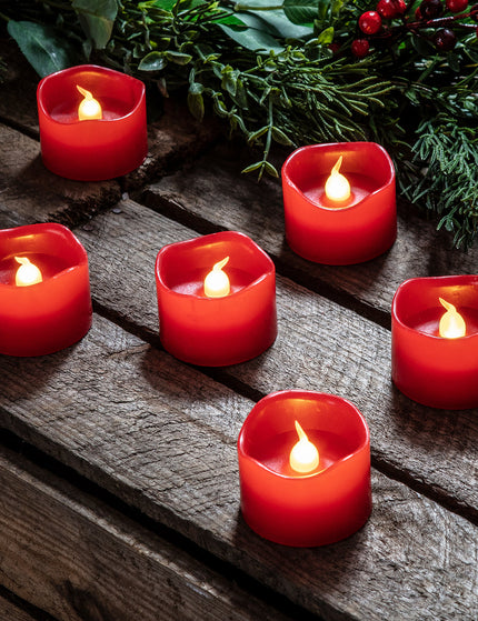 Flameless Red LED Tealight Candles