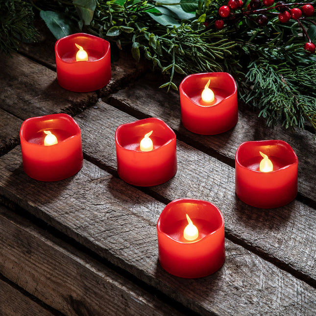 Flameless Red LED Tealight Candles