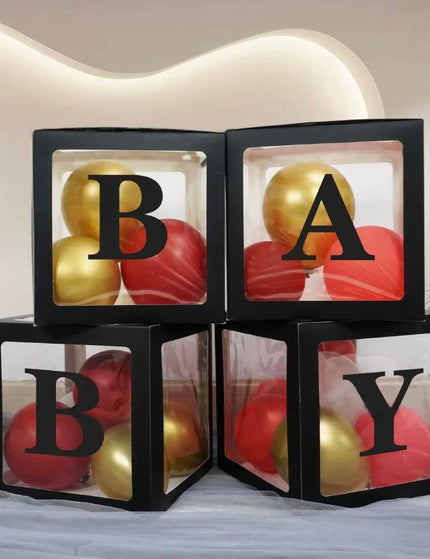 Black "Baby" Balloon Cube Boxes