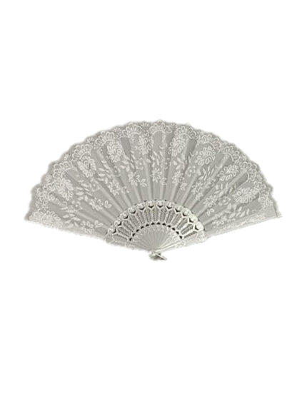 White Lace Folding Fan