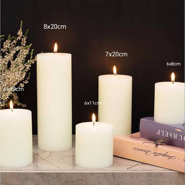 White Pillar Candles