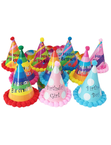 1pcs Printed Cone Paper Party Hats