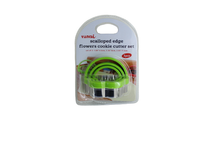 Scalloped Edge Flowers Cookie Cutter Set