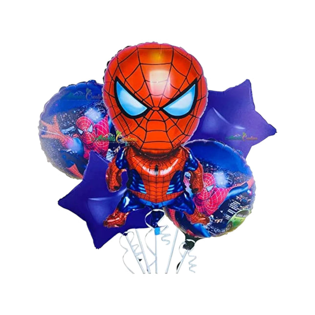 5pcs Spiderman Foil Balloon Set