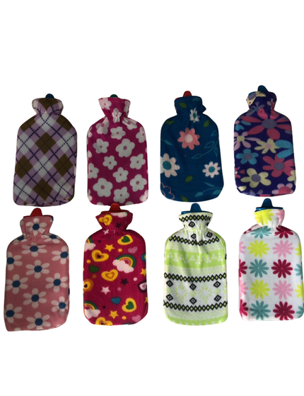 Floral Fleece Cover Hot Water Bottle
