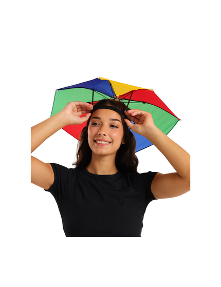 Portable Rainbow Umbrella Hat