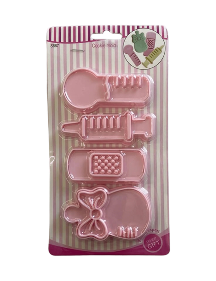 4pc Cookie Cutter Mold S867