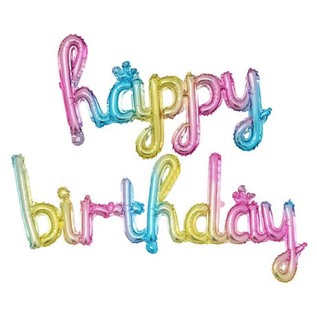 Happy Birthday Foil Balloon in Cursive