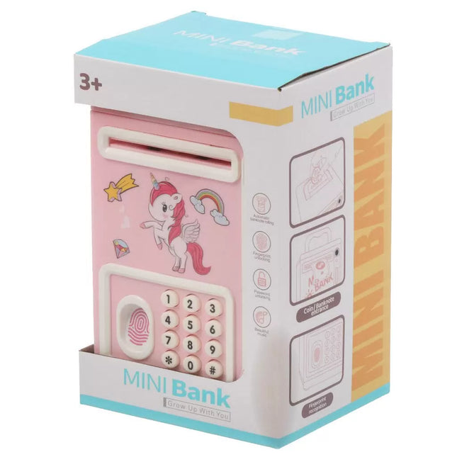 Mini electronic money bank pink