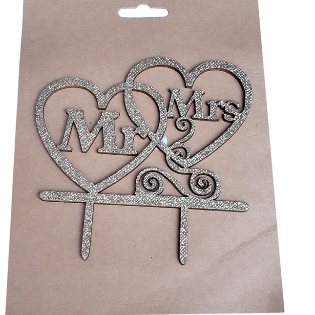 Mr & Mrs Cake Topper