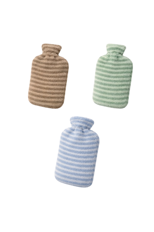 Wispoe Striped Plush Hot Water Bottles