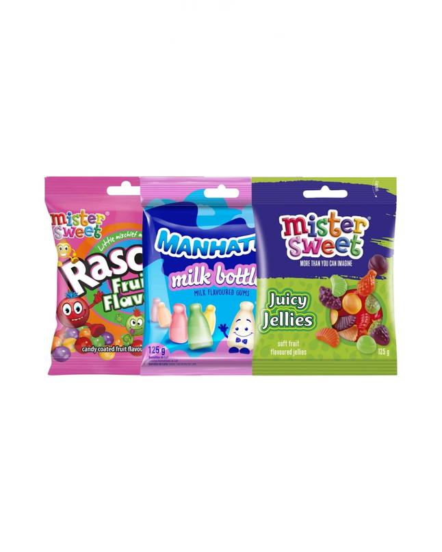 Mister Sweet Jellies,Manhattan or Rascal Candy 125G