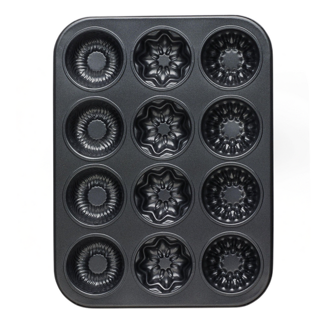 12 Cup Flower-Shaped Non-Stick Muffin Tray