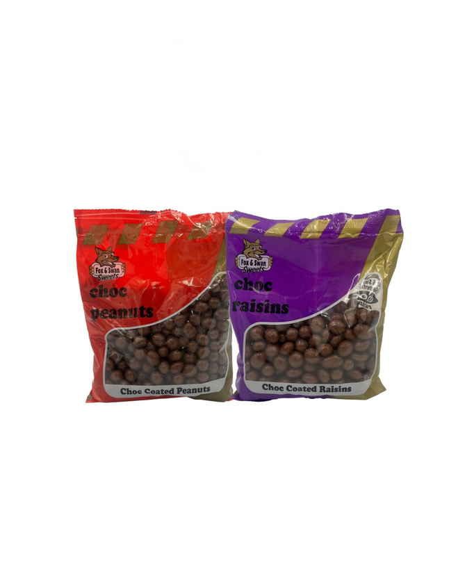 Fox & Swans Chocolate Peanuts or Chocolate Raisans