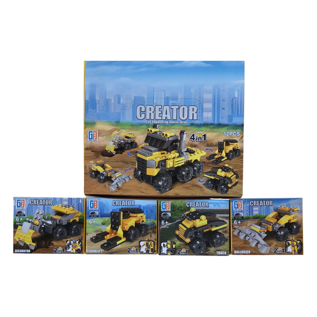 CreatorCity Engineering Vechile Building Blocks 4-in-1