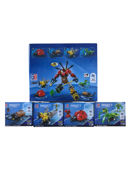 Mini Insect World Building Block Set 4-in-1