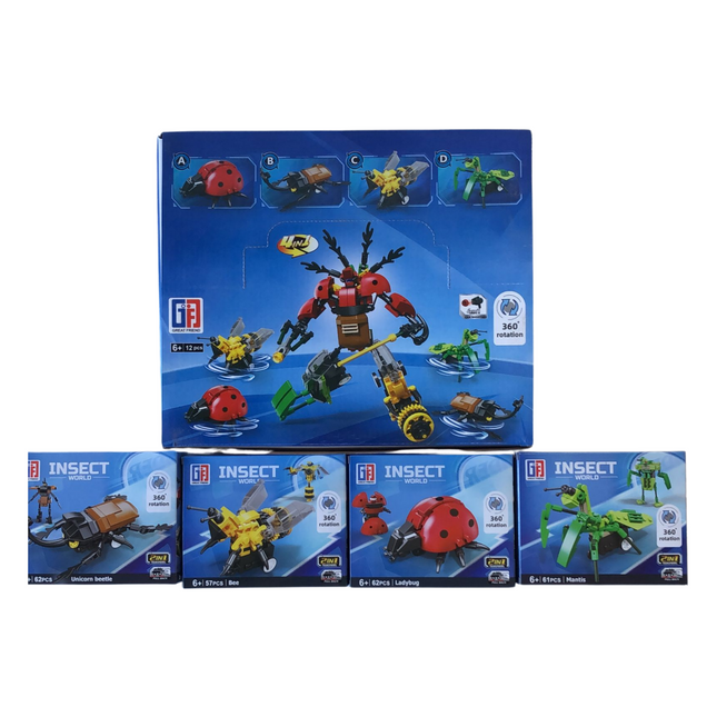 Mini Insect World Building Block Set 4-in-1
