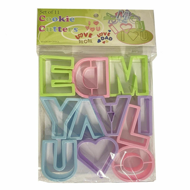 Love You Mom Dad Cookie Cutters